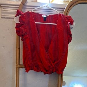 Target top red w/matching skirt